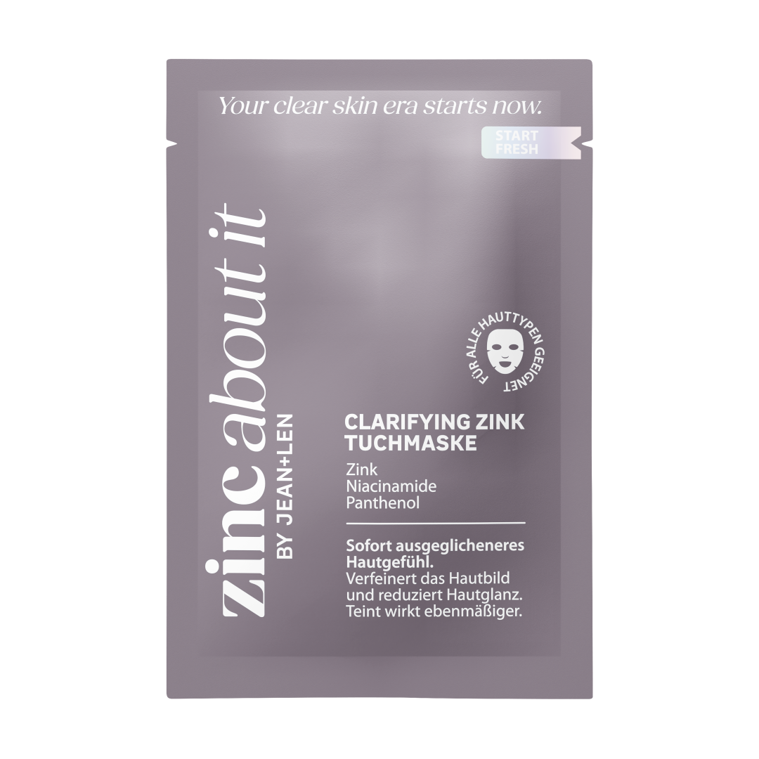 Jean&Len Clarifying Zinc Tuchmaske, 1 St Produktansicht Vorne