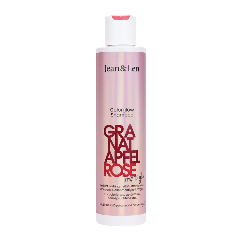Jean&Len Shampoo Granatapfel/Rose, 300 ml Produktansicht Vorne