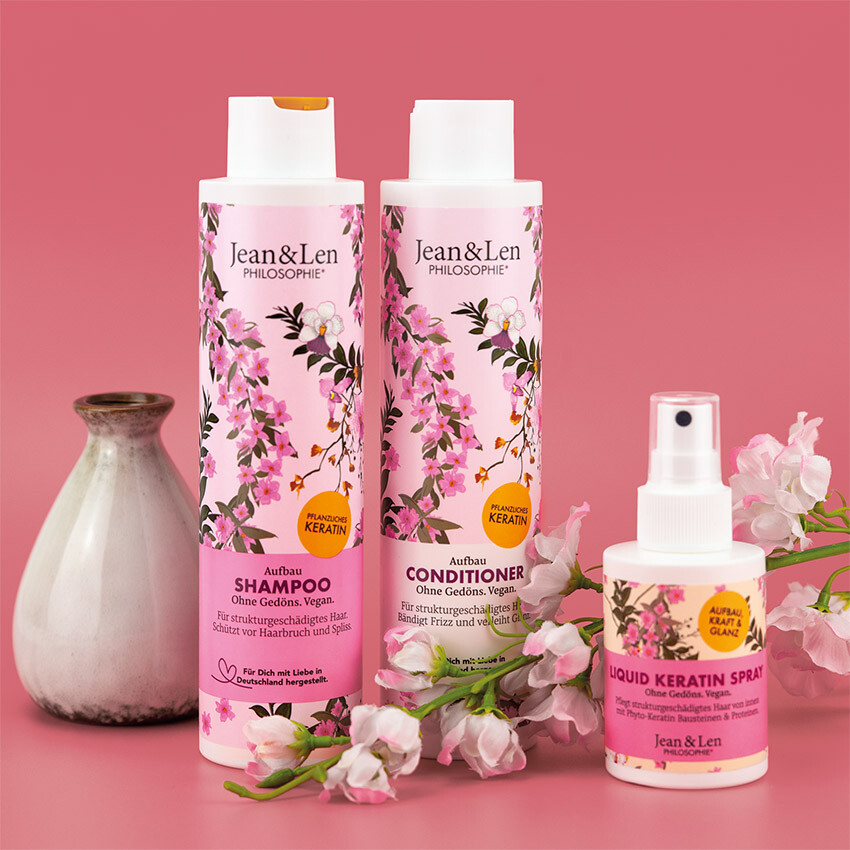Jean&Len Pflegender Aufbau Conditioner mit pflanzlichem Keratin - vegane Haarpflege Moodshot 3