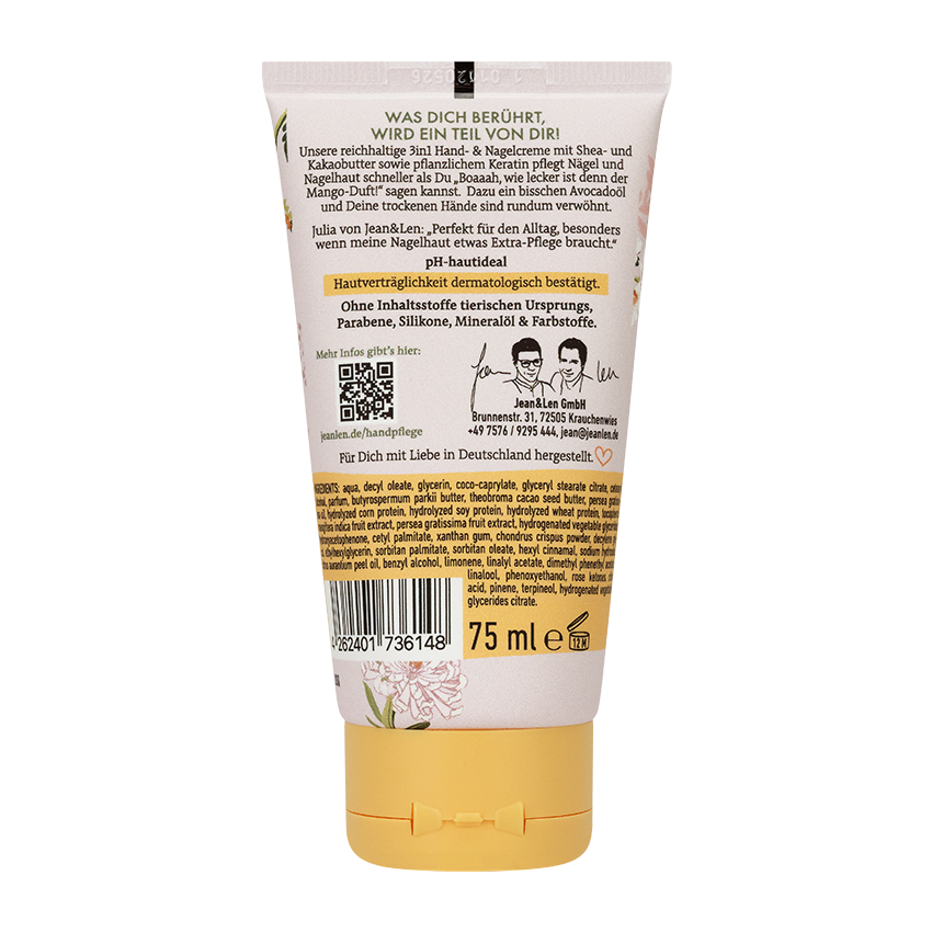 Jean&Len Hand-& Nagelcreme Mango/Avocado, 75 ml Moodshot 1 4
