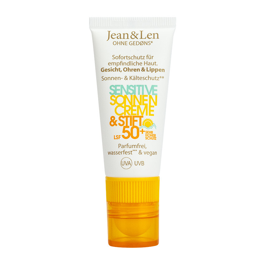 Jean&Len 2in1 Sonnenschutz für Lippen und Gesicht LSF 50+, 20ml + 3g Moodshot 1 3