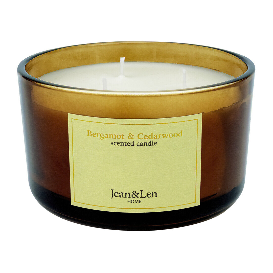 Jean&Len Scented Candle, 3 Wick, Bergamot/Cedarwoood, 460 g zusätzliche Produktansicht
