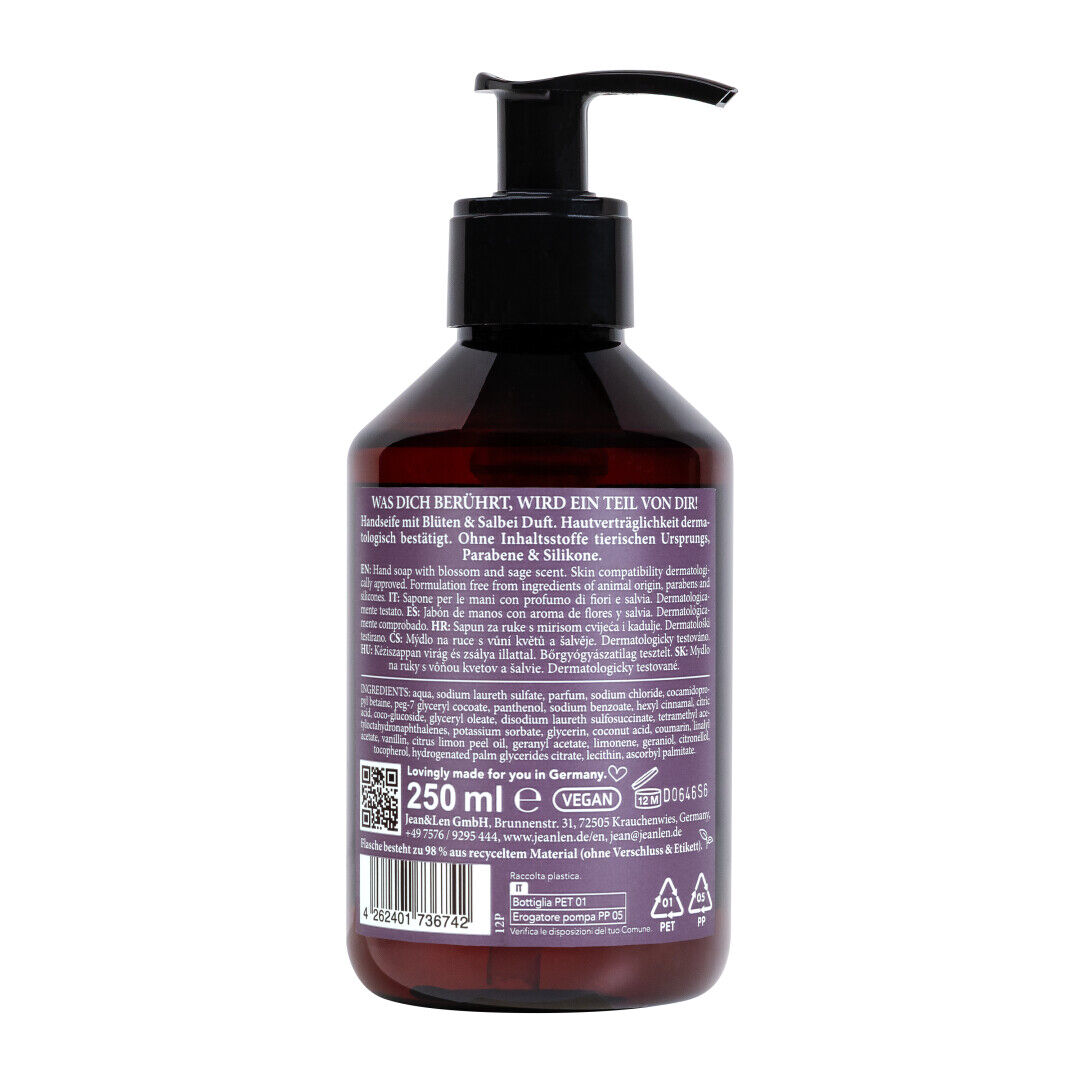 Jean&Len Hand Soap Marrakesh Garden, 250 ml Produktansicht Hinten