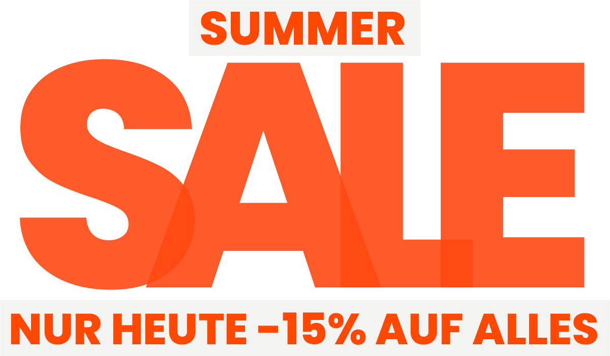 Summer Sale - Nur heute 15% auf alles!