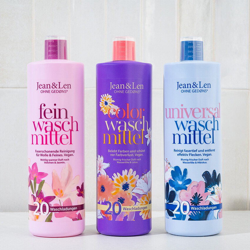 Jean&Len Colorwaschmittel Wasserlilie/Lotus, 1 L Moodshot 1 1