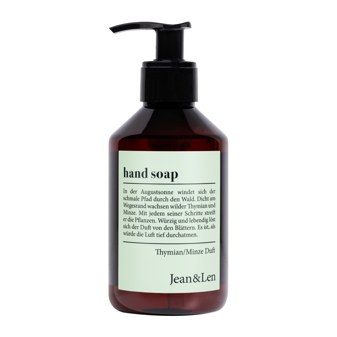 Jean&Len Hand Soap Thymian/Minze, 250 ml Produktansicht Vorne