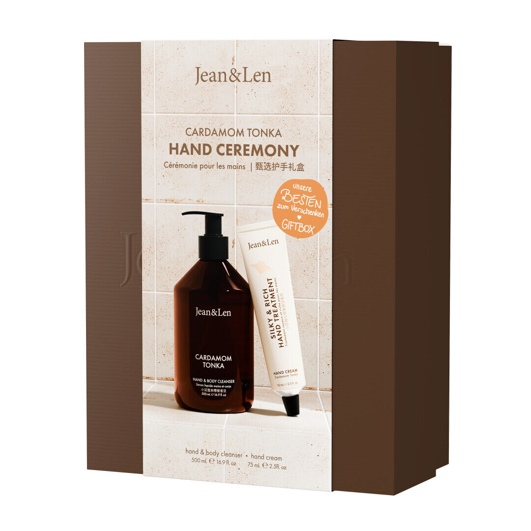Jean&Len Hand Ceremony Cardamom/Tonka Produktansicht Kartonage
