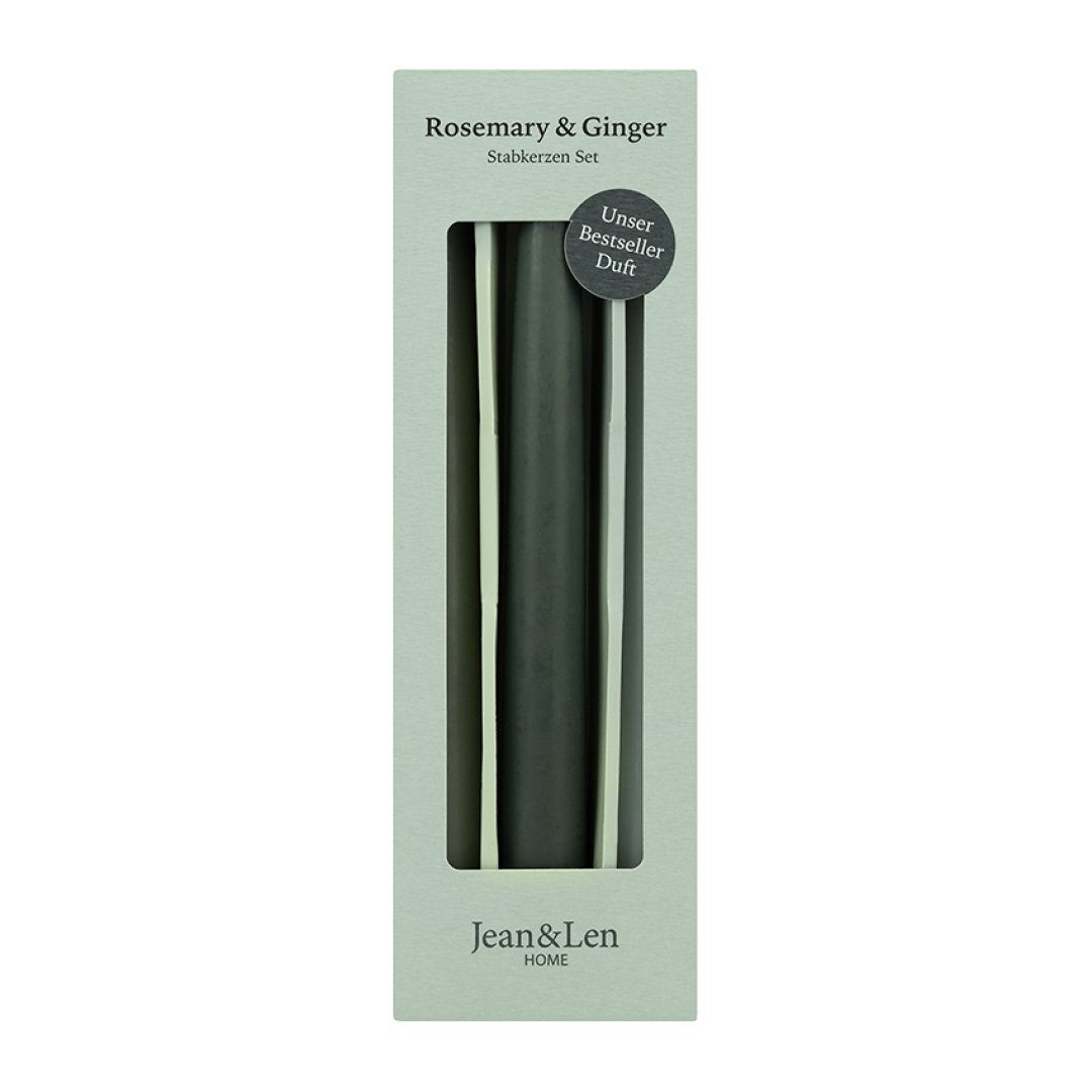 Jean&Len Duft-Stabkerzen Set, Rosemary/Ginger, 3 Stk Produktansicht Vorne
