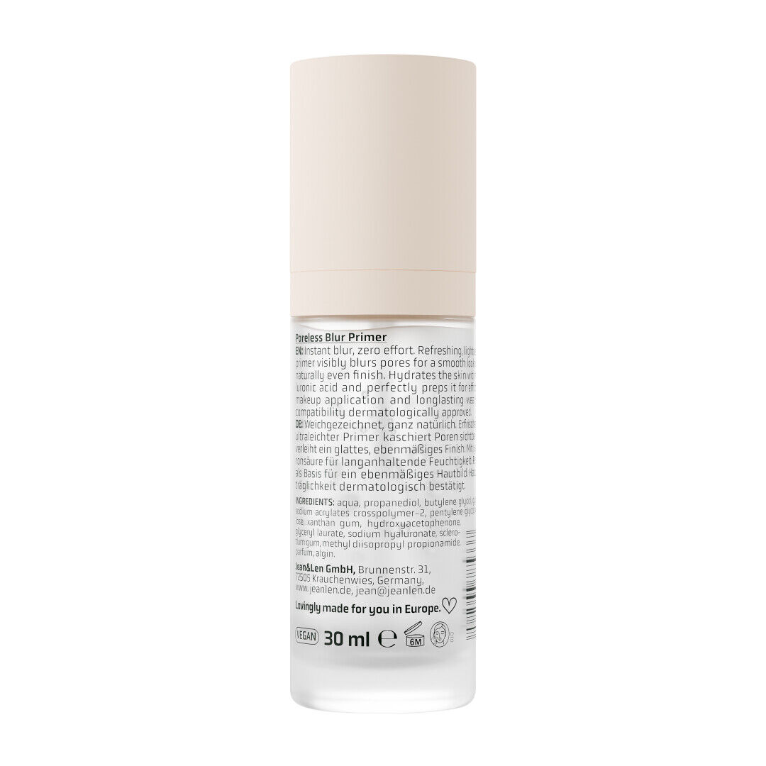 Jean&Len The Poreless Pro Blur Primer, 30 ml Produktansicht Hinten