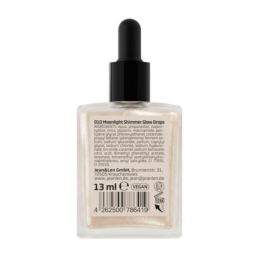 Jean&Len The Liquid Glow Glazing Drops 010 Moonlight Shimmer, 13 ml Produktansicht Hinten