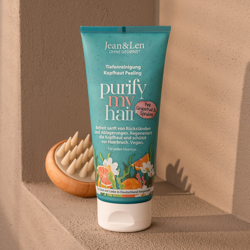 Jean&Len Kopfhaut Peeling Pink Grapefruit/Spirulina, 200 ml Moodshot 1 2