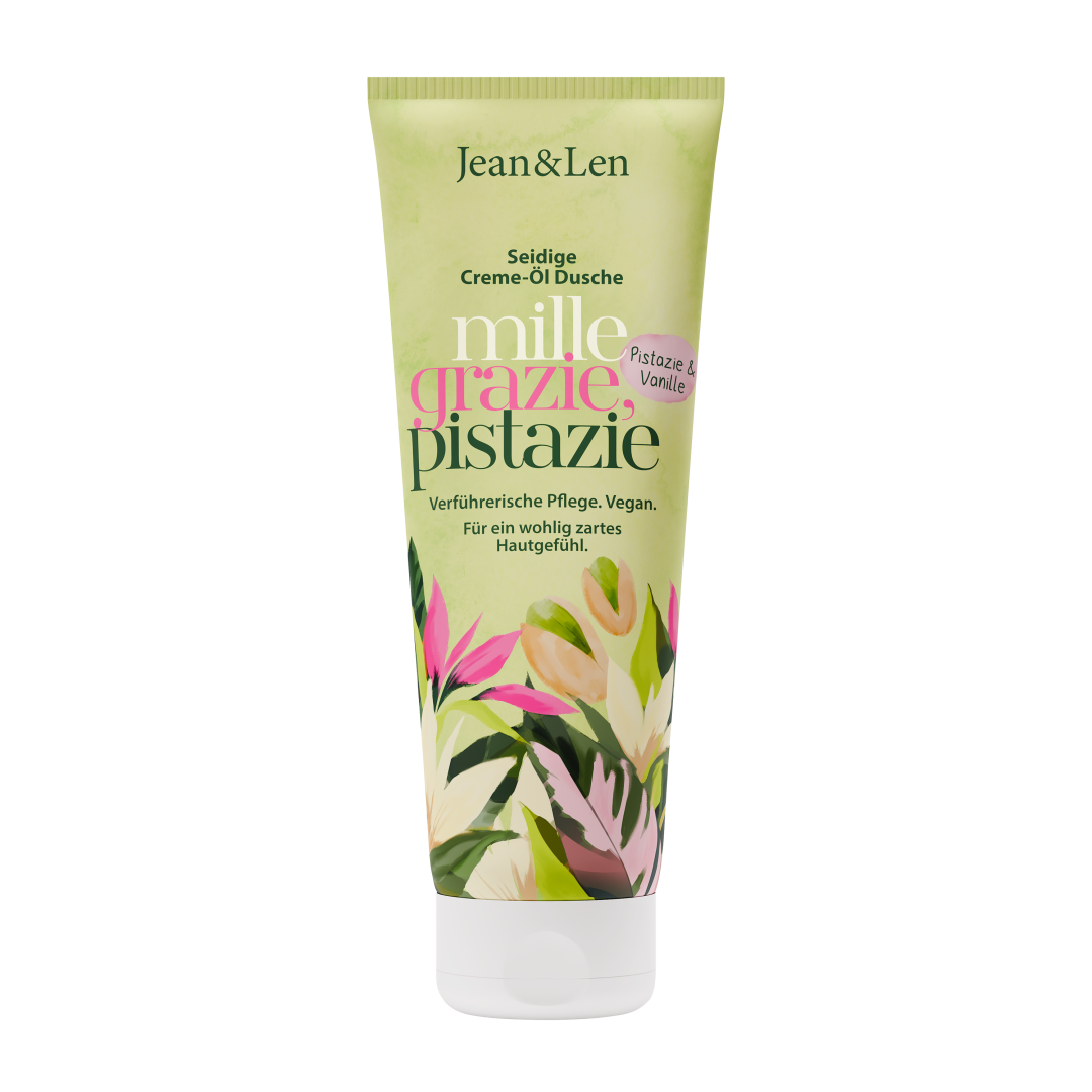 Jean&Len Creme-Öl Dusche Pistazie/Vanille, 250 ml Produktansicht Vorne