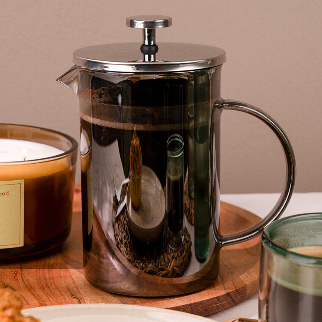 Jean&Len French Press, Glas, Chrom-Look, 800 ml Moodshot 2