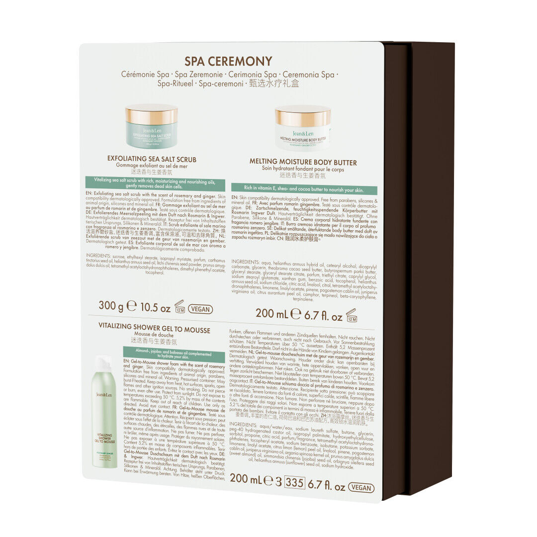 Jean&Len Spa Ceremony Giftbox Rosemary/Ginger Produktansicht Hinten