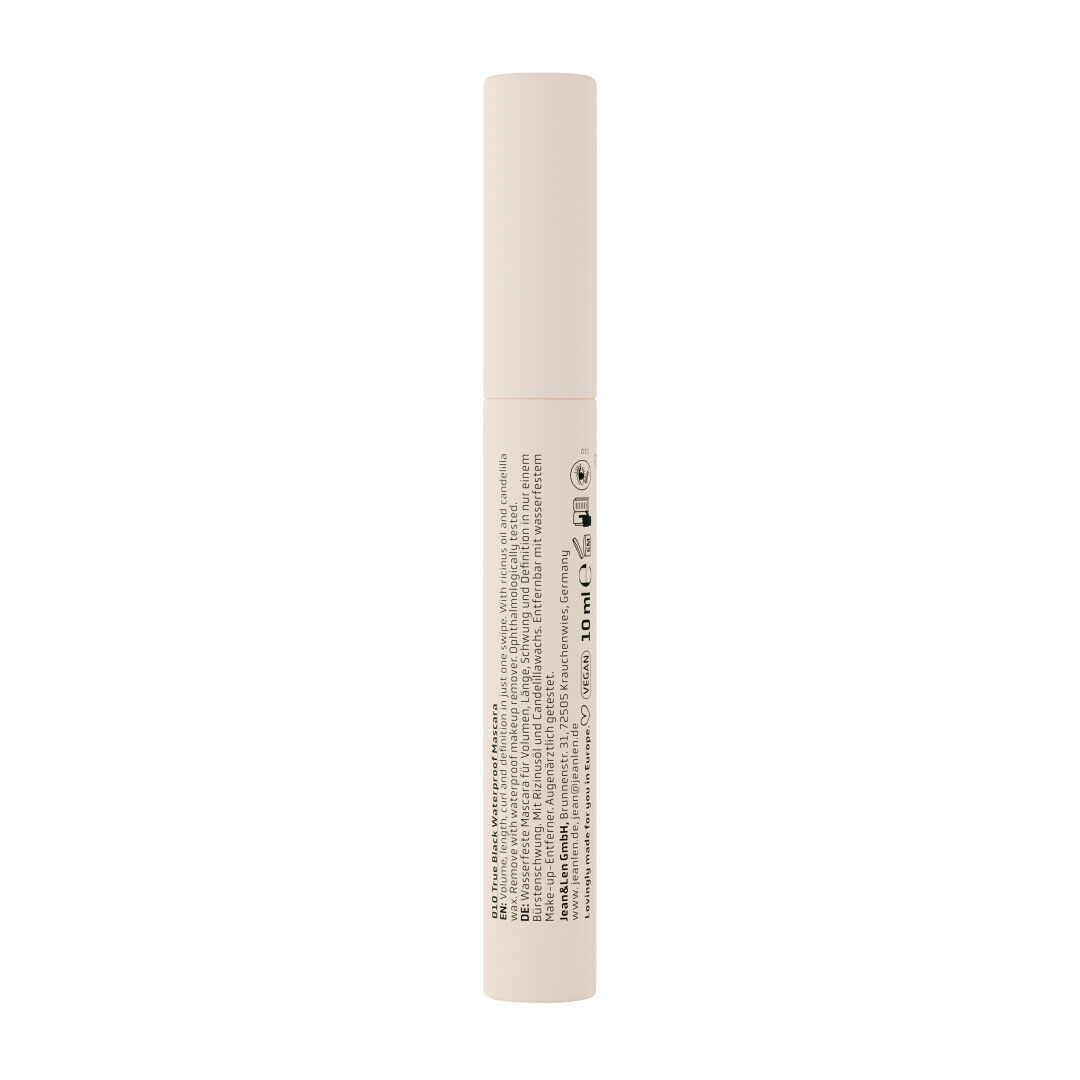 Jean&Len The Signature All-In-One Mascara Waterproof 010 True Black, 10 ml Produktansicht Hinten