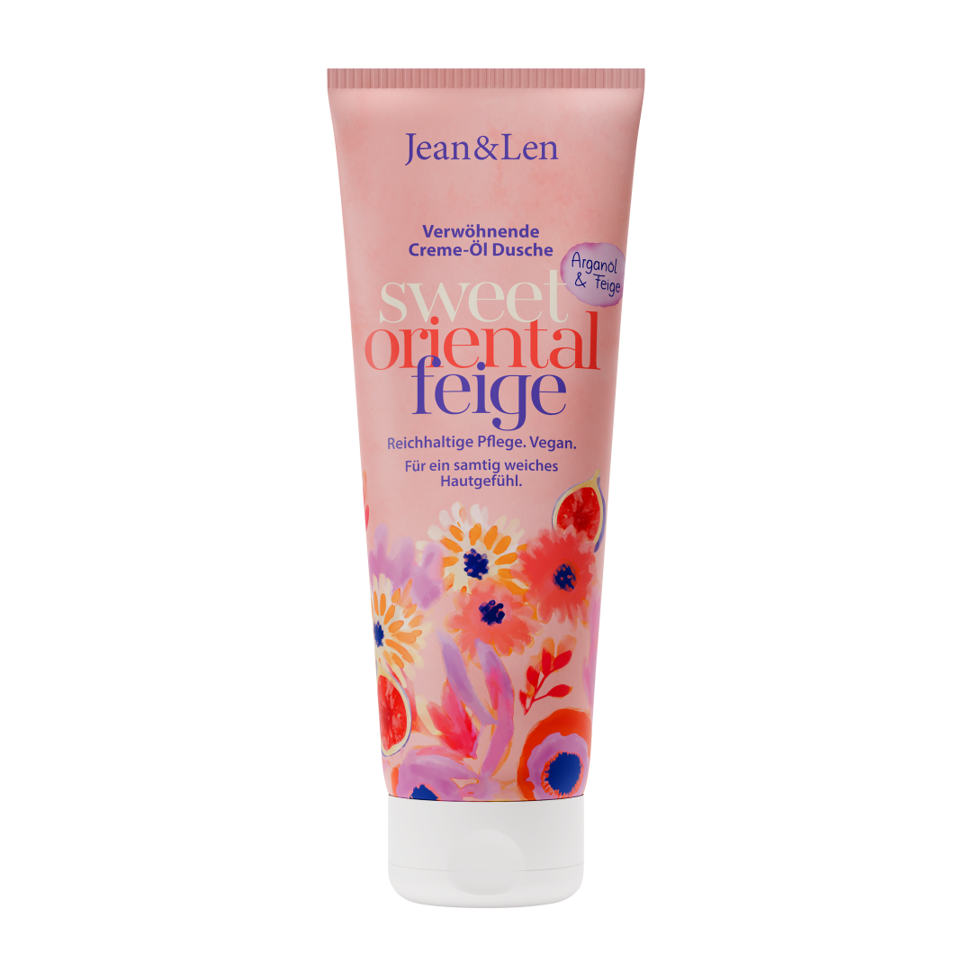 Jean&Len Verwöhnende Creme-Öl Dusche Arganöl/Feige, 250 ml Produktansicht Vorne