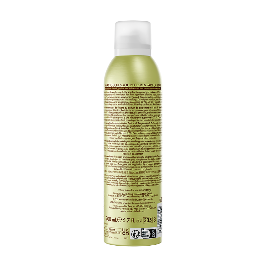 Jean&Len Shower Gel to Mousse Bergamot/Cedarwood, 200ml Moodshot 1 3