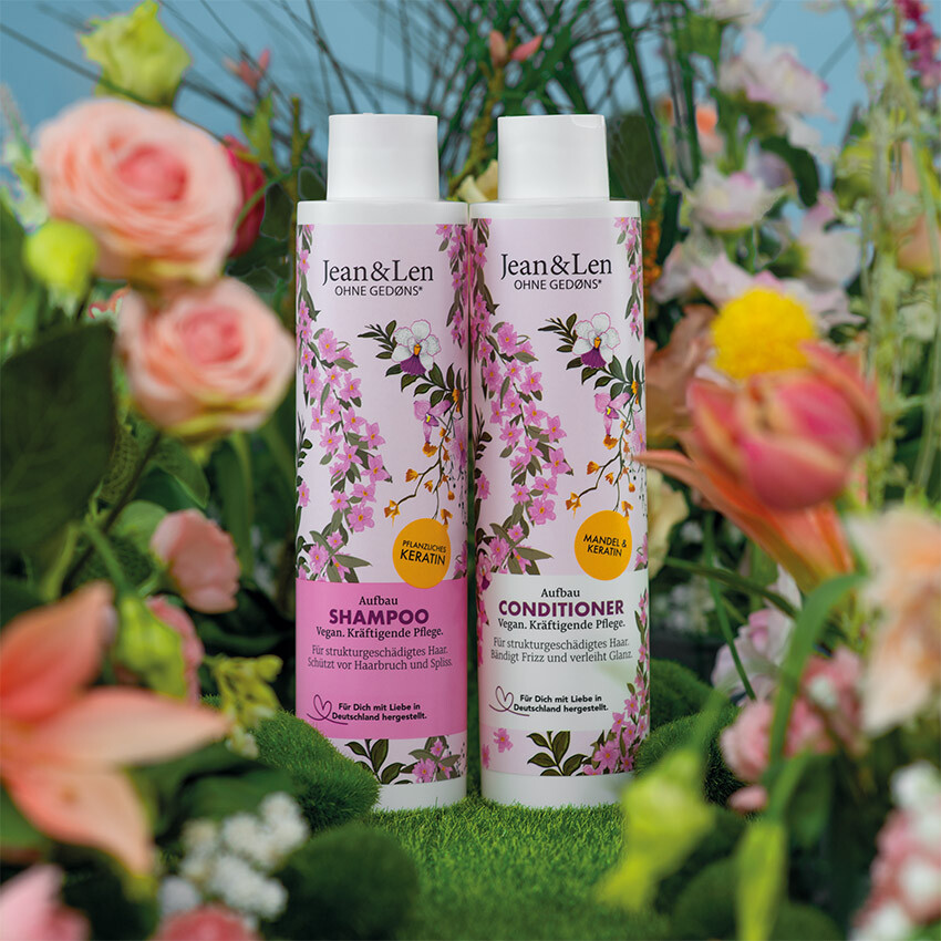 Jean&Len Pflegender Aufbau Conditioner mit pflanzlichem Keratin - vegane Haarpflege Moodshot 2