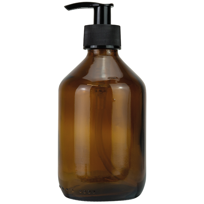 Glasflasche 300 ml leer mit Pumpspender