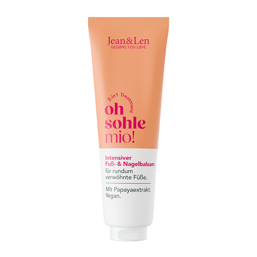 Jean&Len Fuß- & Nagelbalsam Intensiv oh sohle mio, 100 ml Produktansicht Vorne