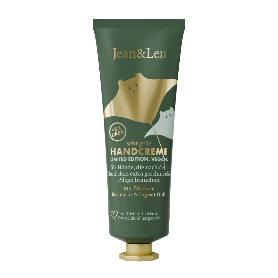 Jean&Len Sehr geile Handcreme Rosemary/Ginger Christmas, 75 ml Produktansicht Vorne