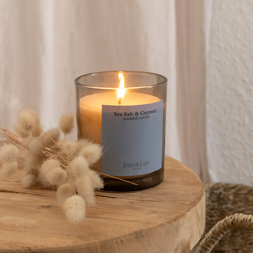 Duftkerze Kokos & Sea Salt – Maritime Gemütlichkeit