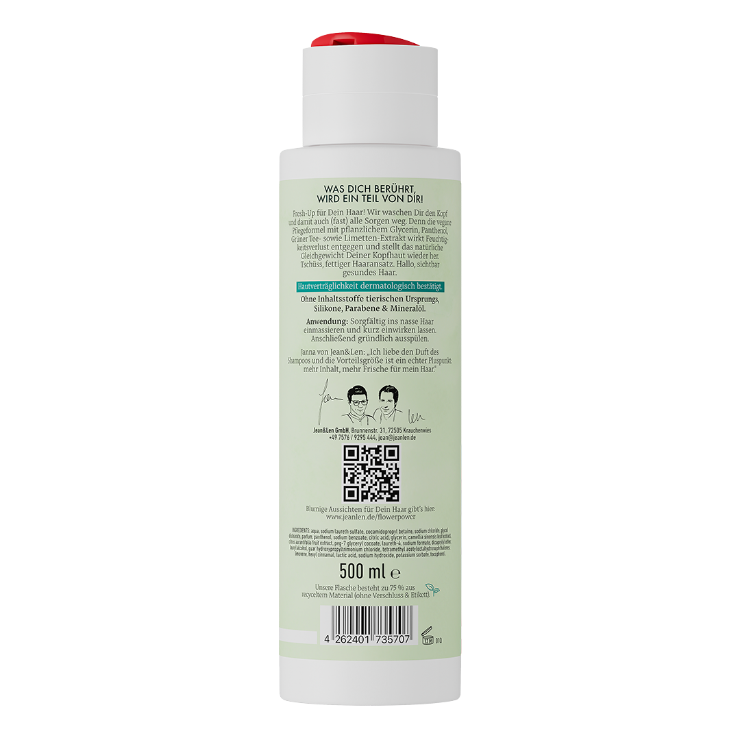 Jean&Len Shampoo Grüner Tee/Limette Vorteilsgröße, 500 ml Moodshot 1