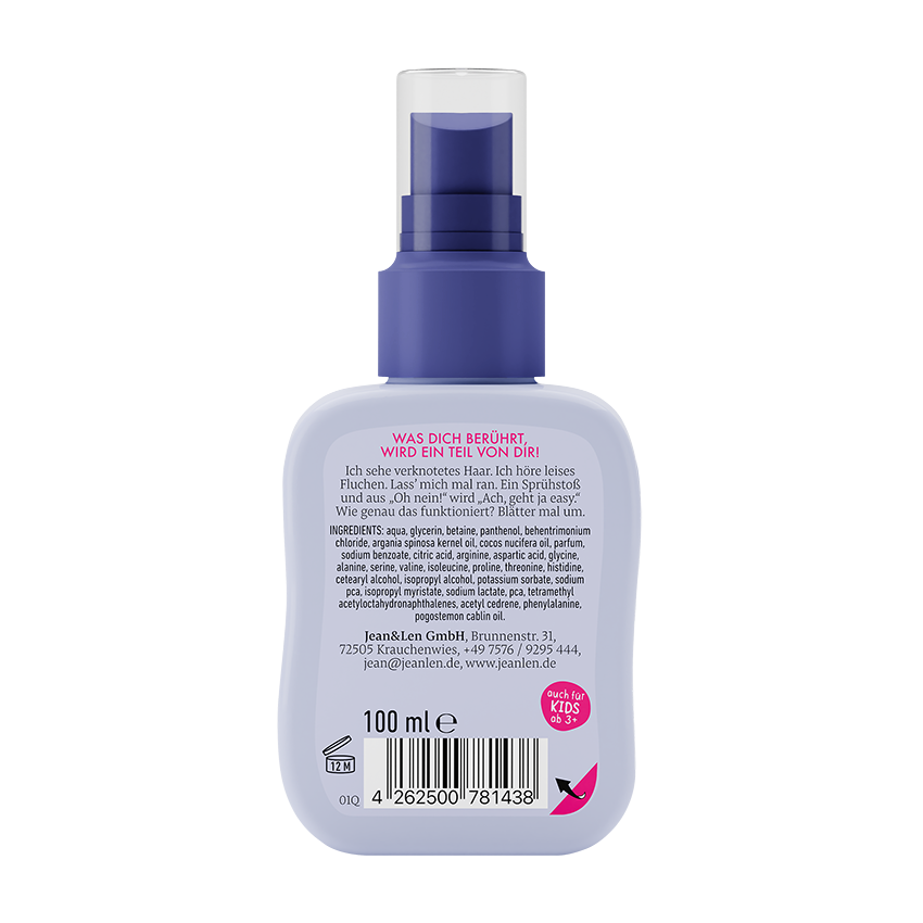 Jean&Len Entwirrendes Pflegespray detangle my hair, 100 ml Moodshot 1 4