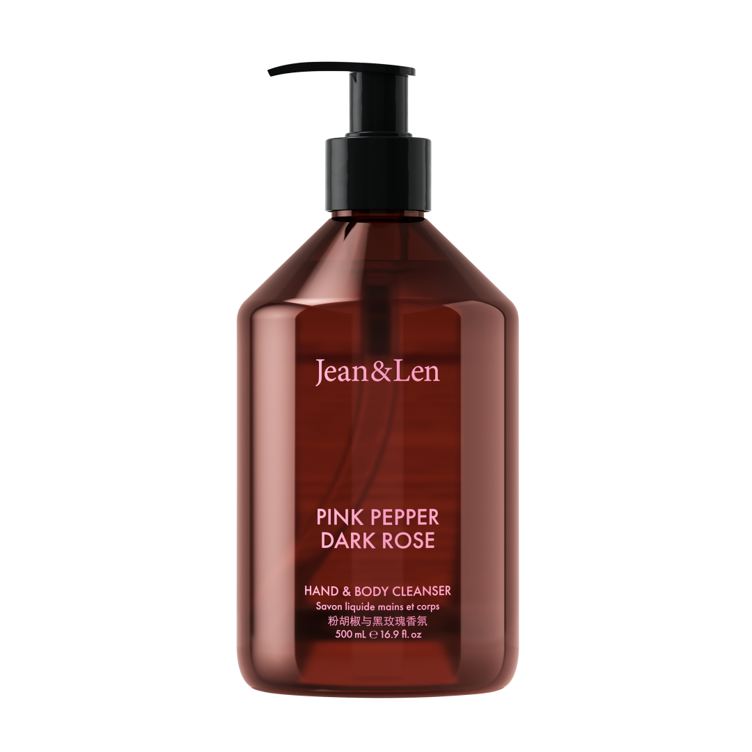 Jean&Len Hand & Body Cleanser Pink Pepper/Dark Rose, 500 ml Produktansicht Vorne