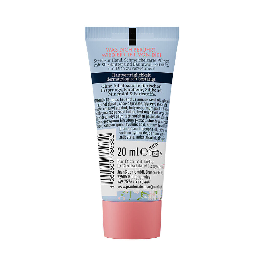 Jean&Len Handbalsam Baumwolle Sheabutter, 20ml Moodshot 1