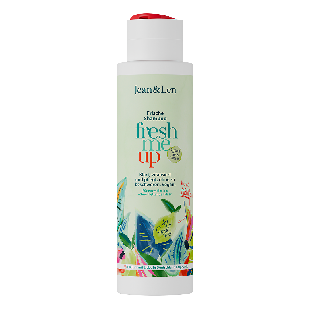 Jean&Len Shampoo Grüner Tee/Limette Vorteilsgröße, 500 ml Produktansicht Vorne