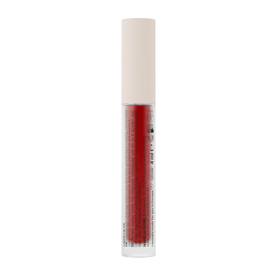 Jean&Len The Matte Affair Liquid Lip Ink 030 Hollywood Red, 4 ml Produktansicht Hinten