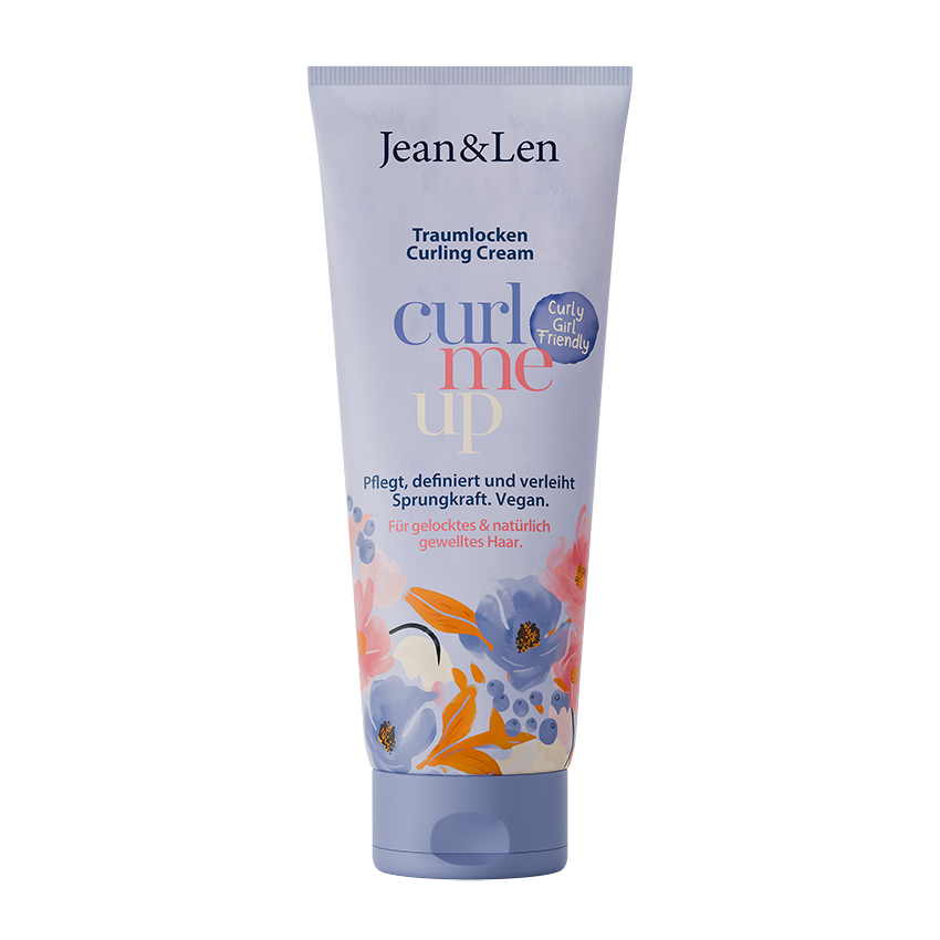 Jean&Len Curling Cream Reiswasser/Acaibeere, 100 ml  Produktansicht Vorne
