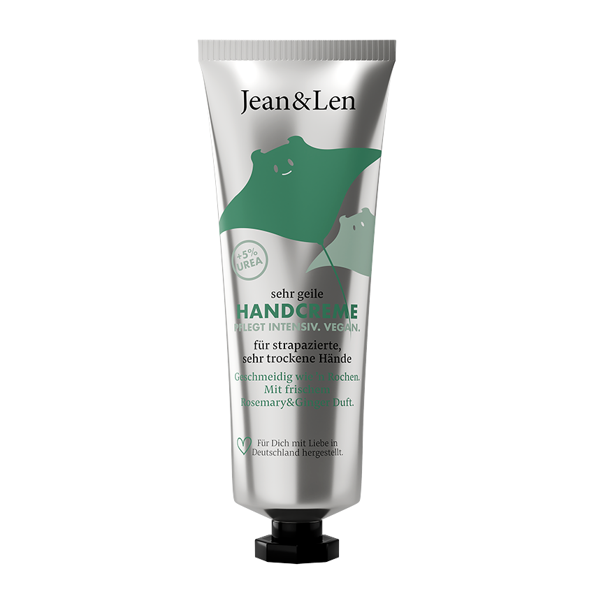 Jean&Len sehr geile Handcreme Rosemary/Ginger Urea, 75 ml Produktansicht Vorne