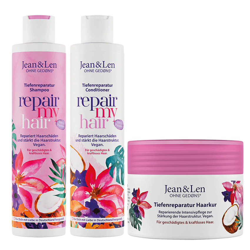 Haarpflegeset Repair Kokosöl/Macadamia Shampoo Conditioner Kur