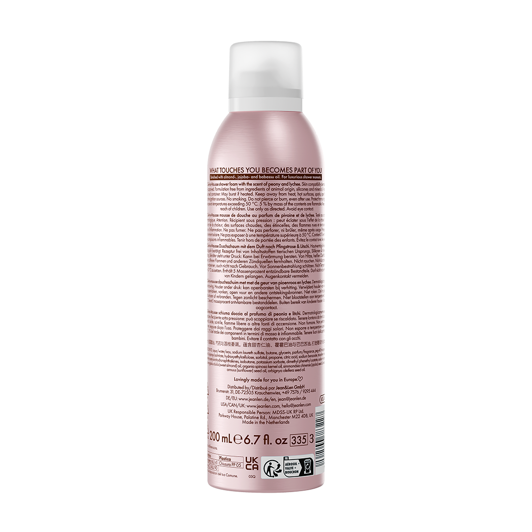 Jean&Len Shower Gel to Mousse Peony/Lychee, 200ml Moodshot 1 3