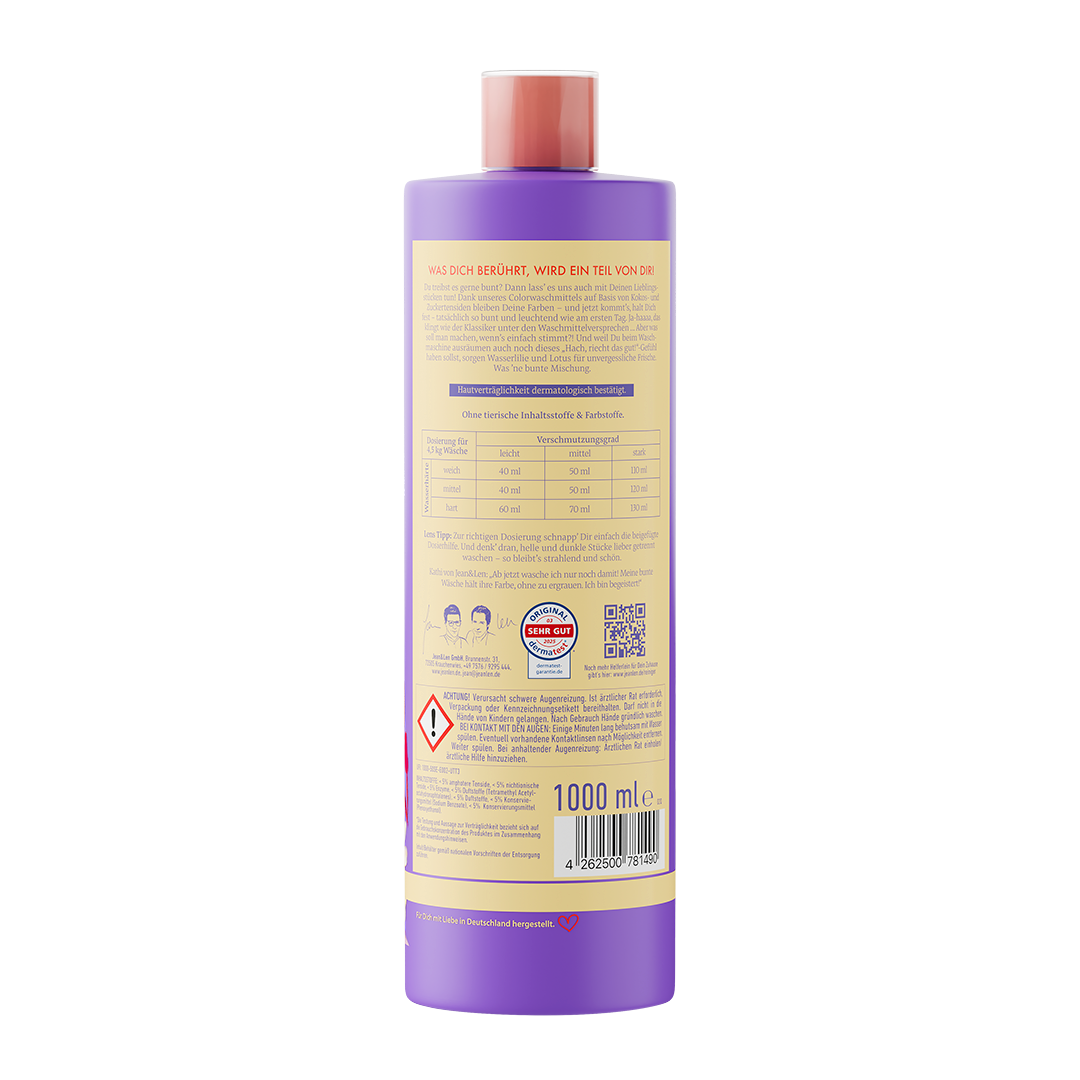 Jean&Len Colorwaschmittel Wasserlilie/Lotus, 1 L Moodshot 1 5