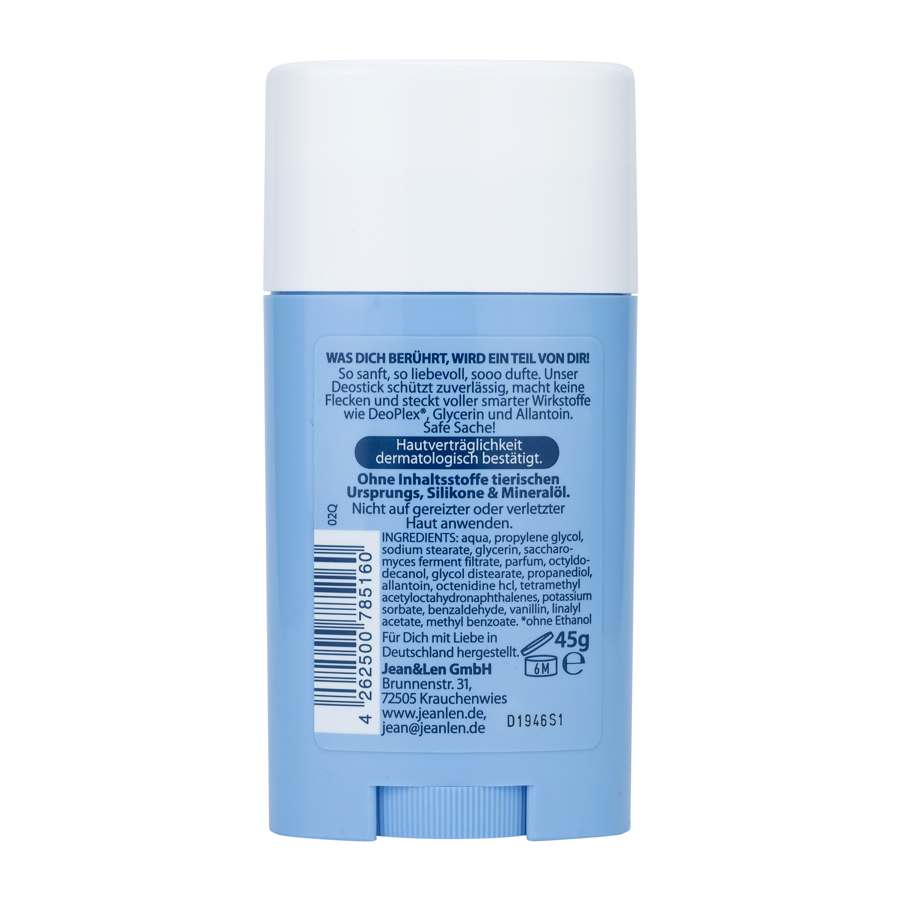 Jean&Len Deostick Pure Cotton Power, 45 g Produktansicht Hinten