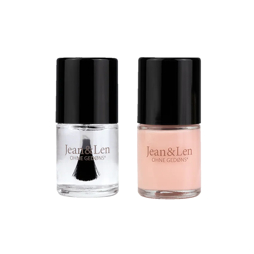 Plant-based Nail Polish Duo Transparent Star & Soft Rosé, 24ml