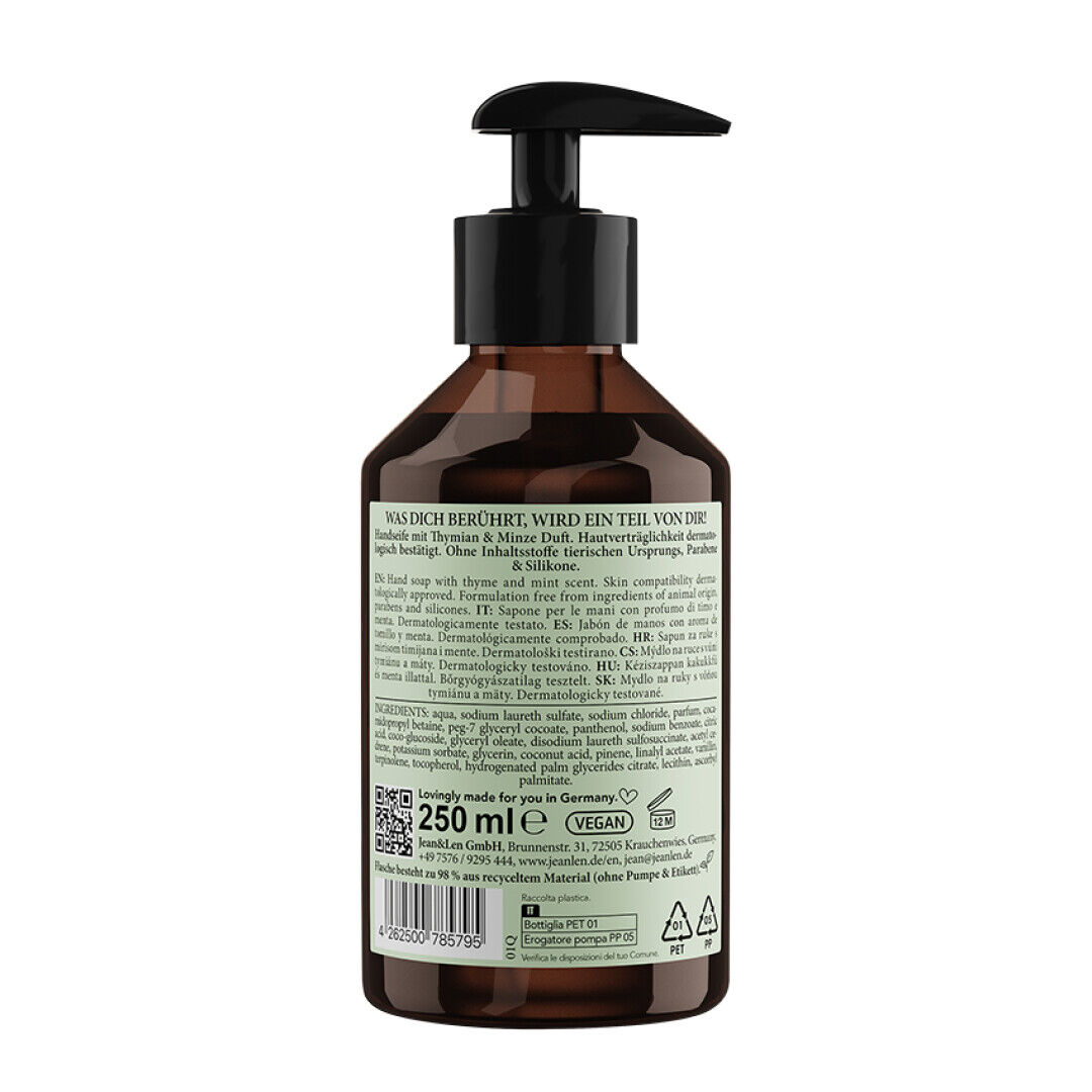 Jean&Len Hand Soap Thymian/Minze, 250 ml Moodshot 1 1