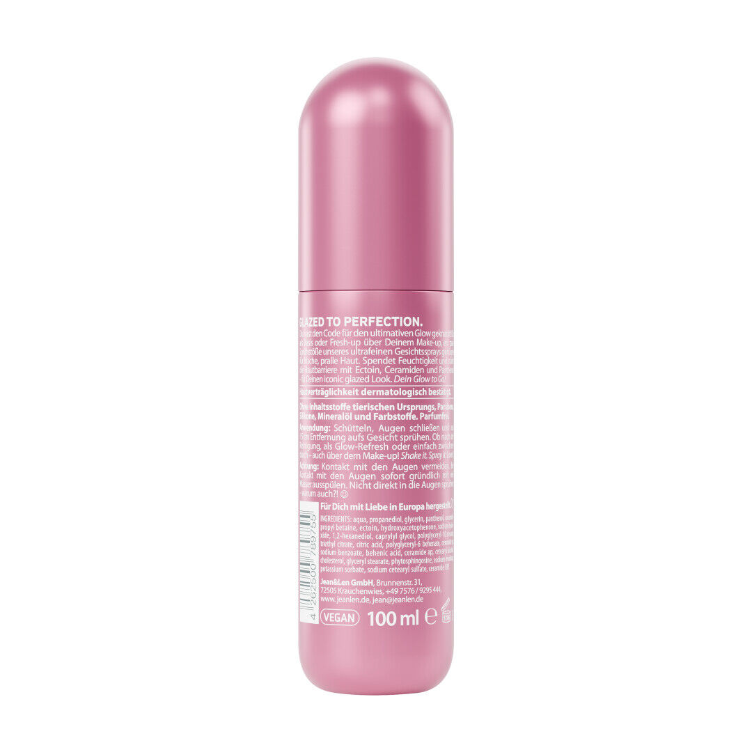 Jean&Len Glazing Mist Face Spray, 100ml Produktansicht Hinten