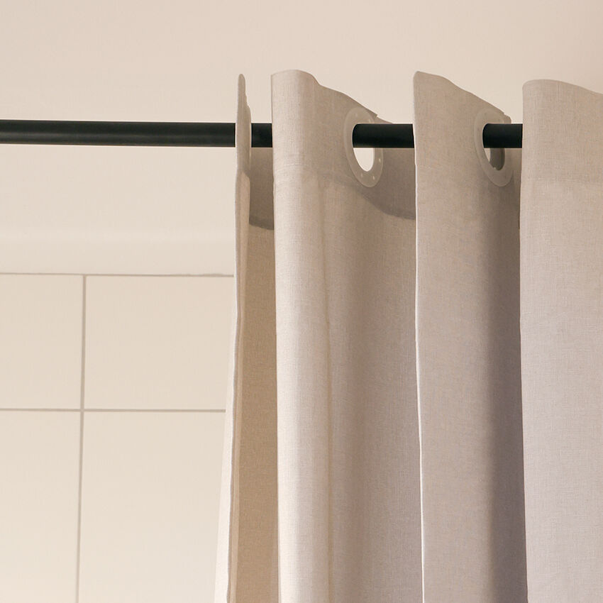 Duschvorhang, 100% Polyester, beige, 180 x 200 cm Duschvorhang, 100% Polyester, beige, 180 x 200 cm