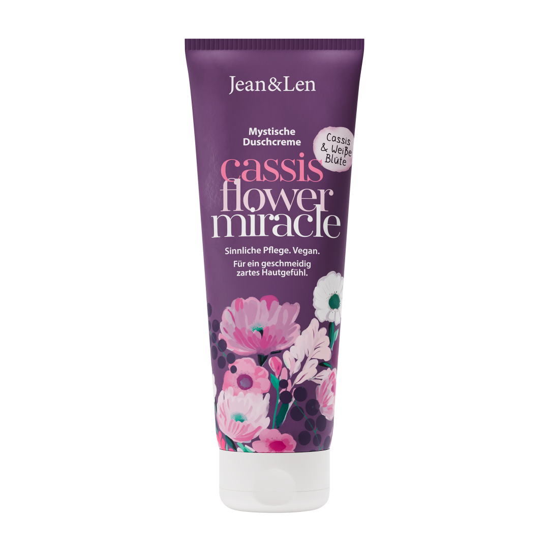 Jean&Len Duschcreme Cassis/Weiße Blüte, 250 ml Produktansicht Vorne