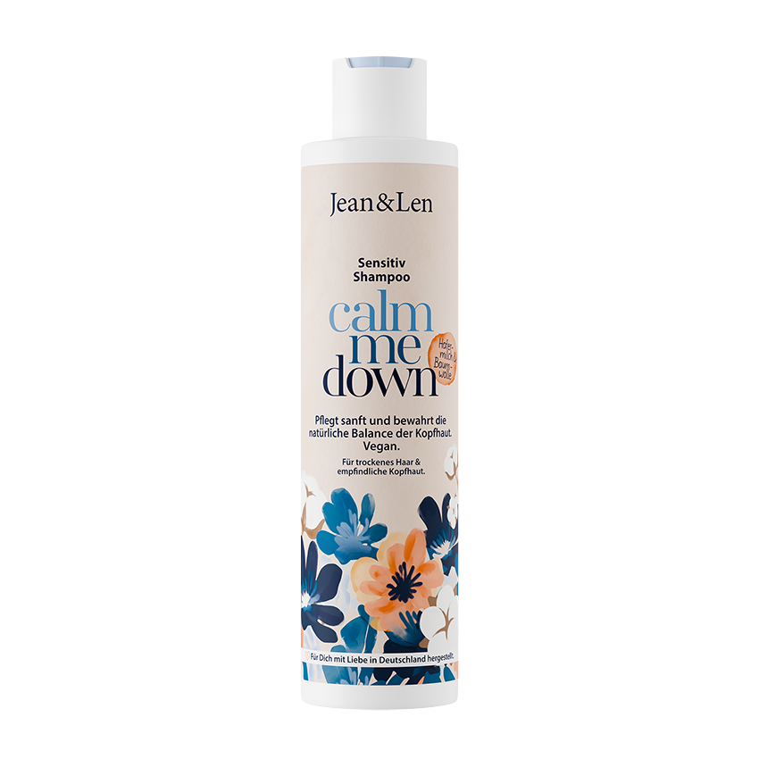 Jean&Len Sensitive Shampoo Hafermilch/Baumwolle, 300 ml Produktansicht Vorne