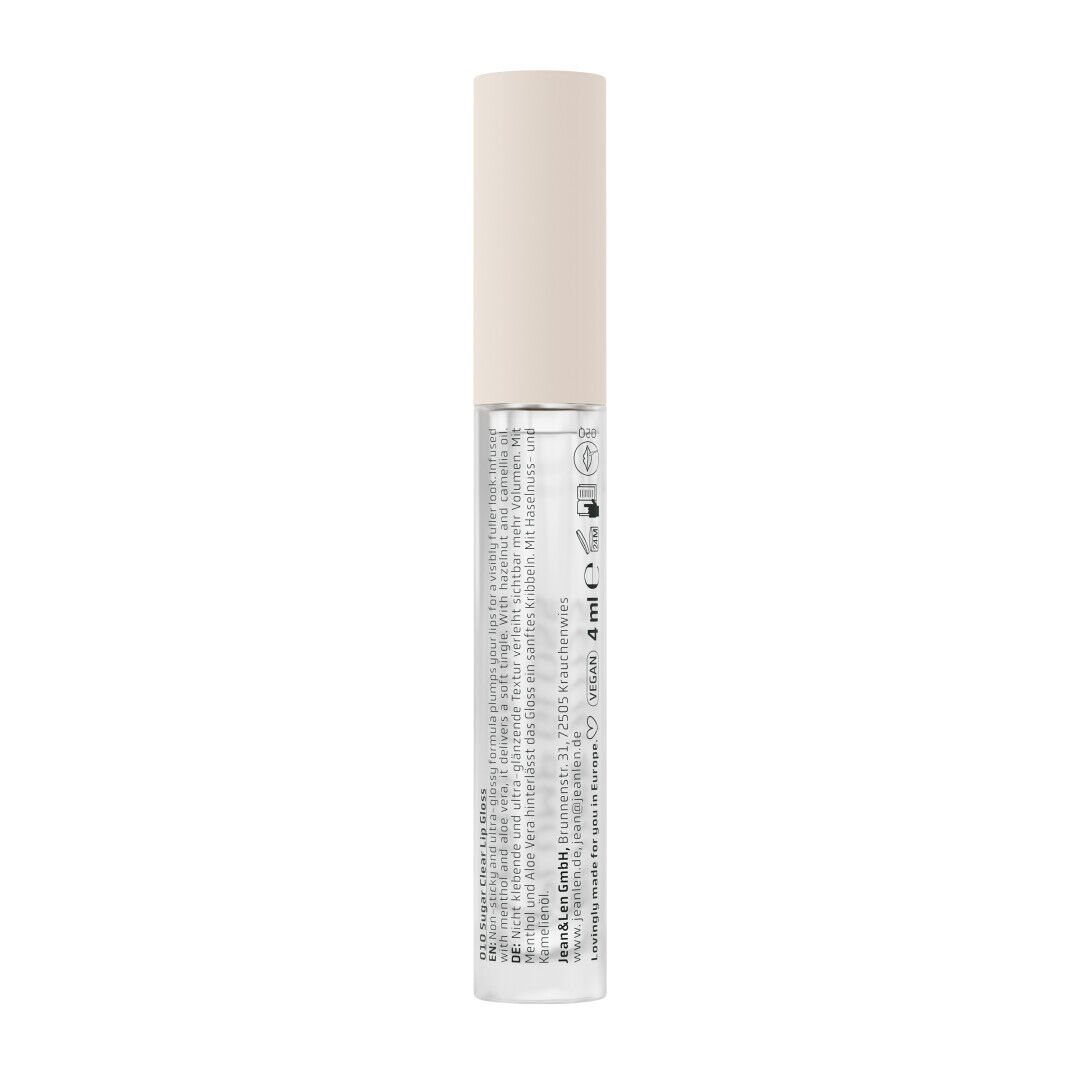Jean&Len The Volume Drip Plump Gloss 010 Sugar Clear, 4 ml Produktansicht Hinten