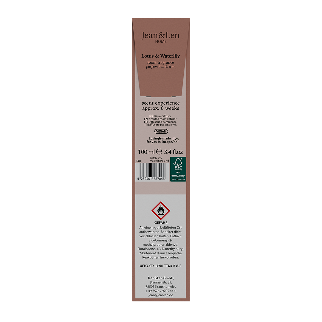 Jean&Len Scented Room Diffusor Lotus & Waterlily, 100 ml Moodshot 1 5